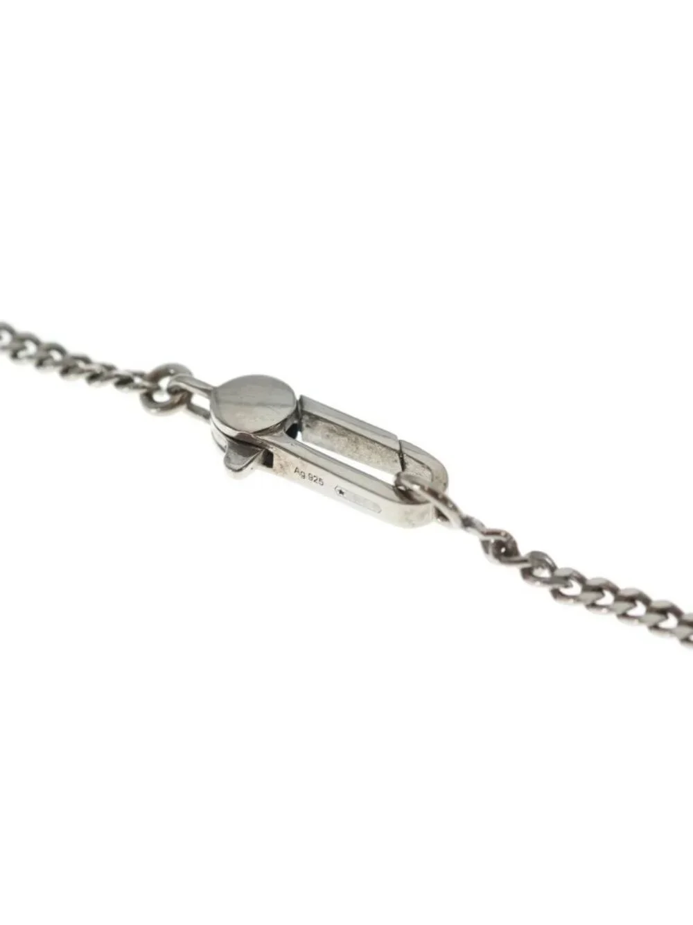 Gucci Ghost Skull Necklace Plate Motif Silver